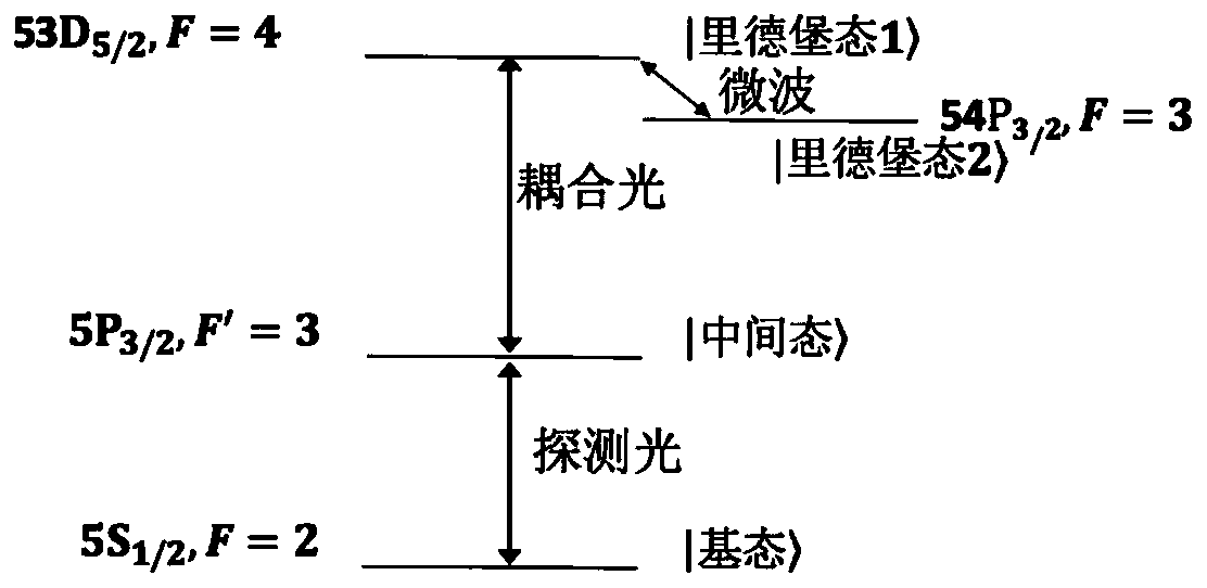 Method and device for improving microwave electric field intensity measurement signal-to-noise ratio through Zeeman frequency modulation