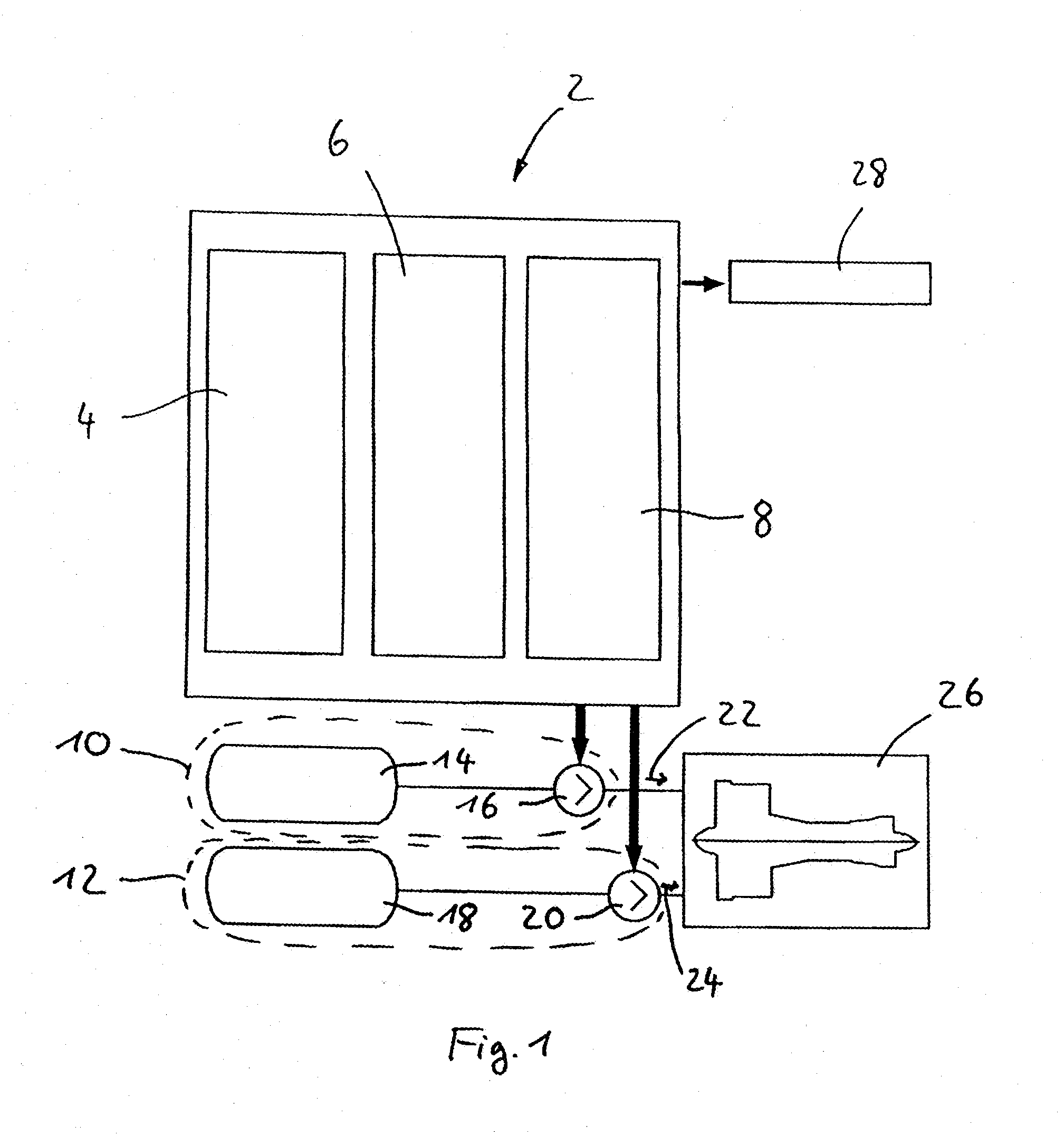 Control unit and method for controlling the supply of a vehicle with multiple fuels