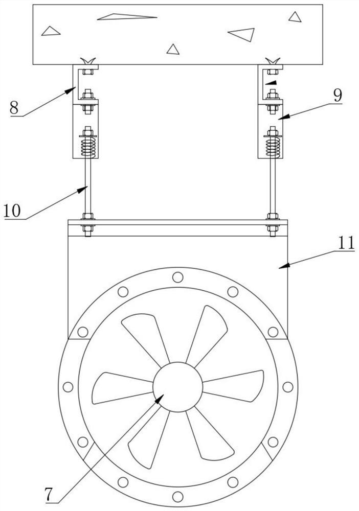 Air circulation device in secondary water supply stainless steel water tank