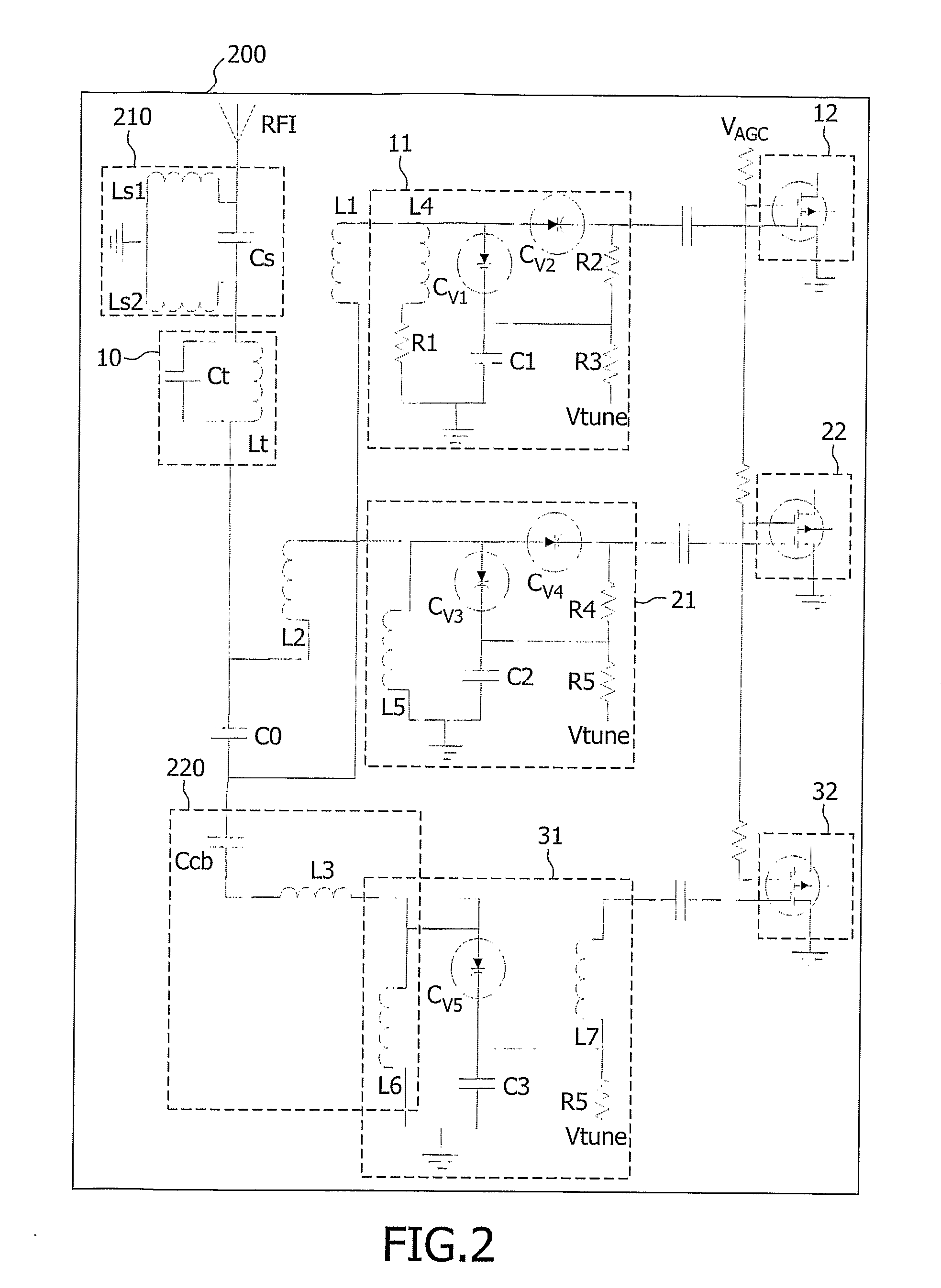 3 Band Tv-Rf Input Circuit