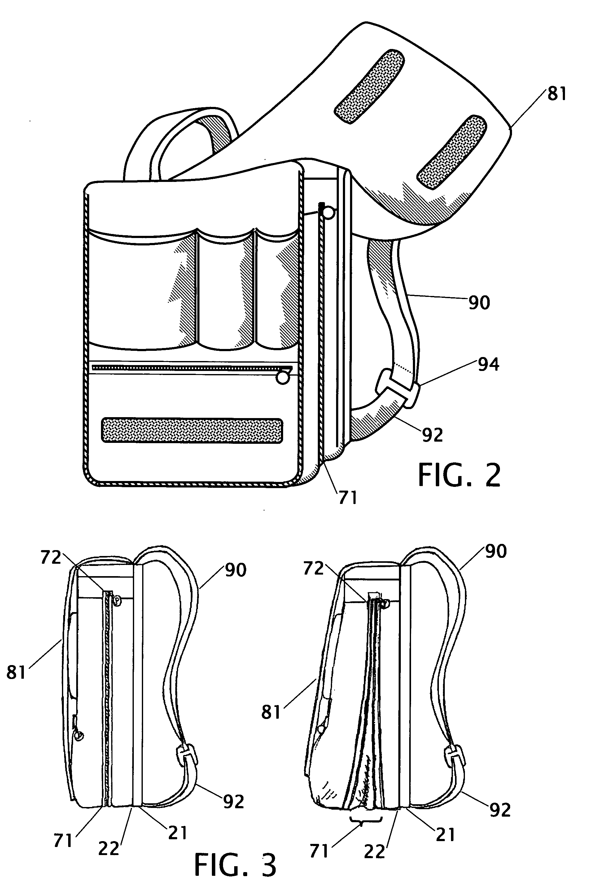 Back support with straps that is changeable with storage area