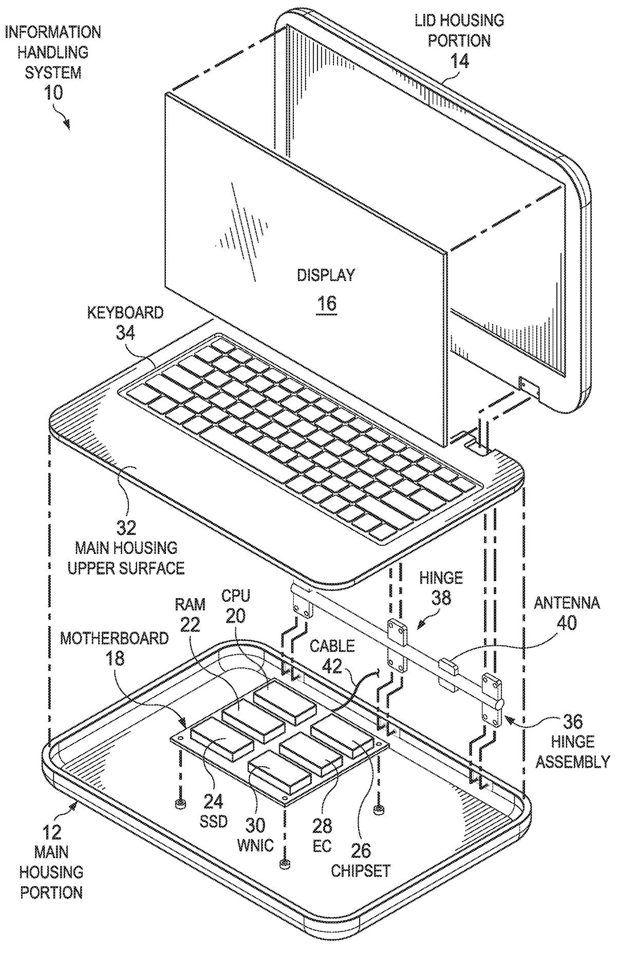 Information Handling System Radio Antenna Selection and Control