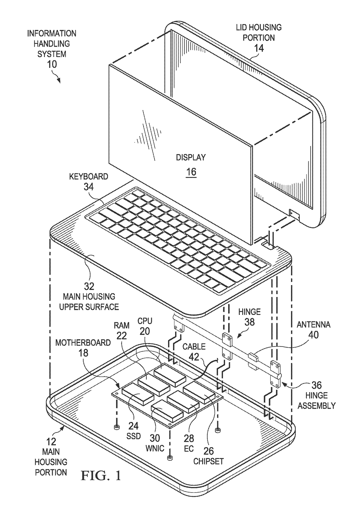 Information Handling System Radio Antenna Selection and Control