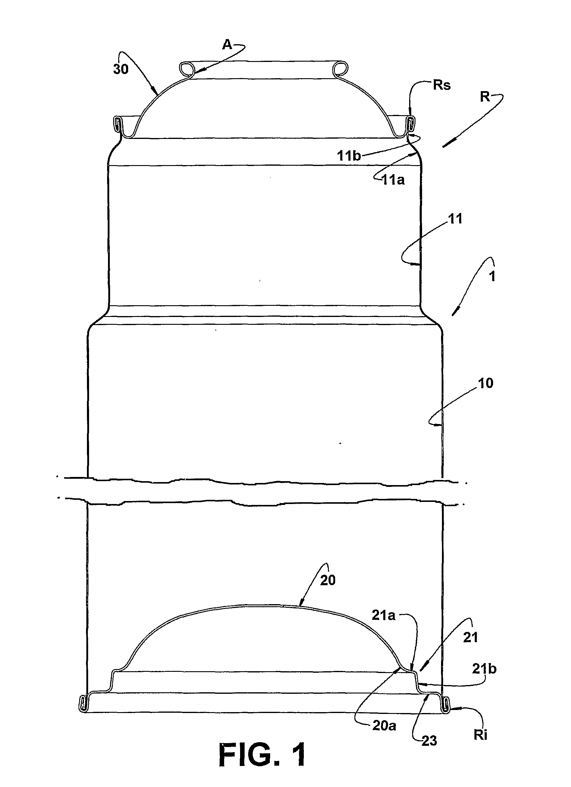 Container for pressurized fluids