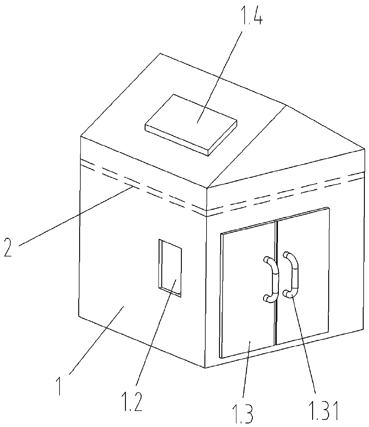 Positive pressure explosion-proof house