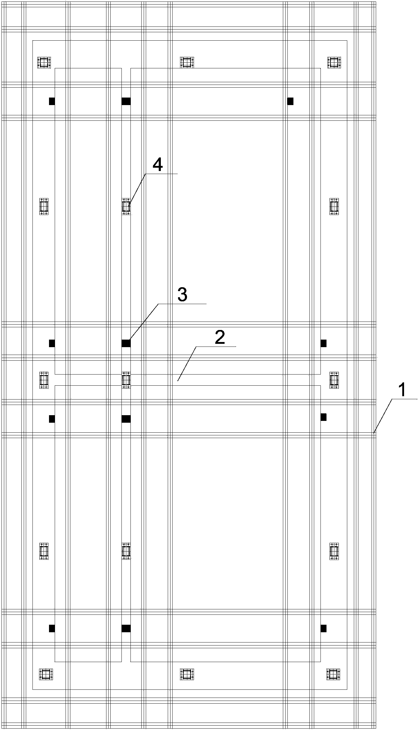 System for alternatively supporting whole lifting steel platform formwork by steel column casing rack and construction method