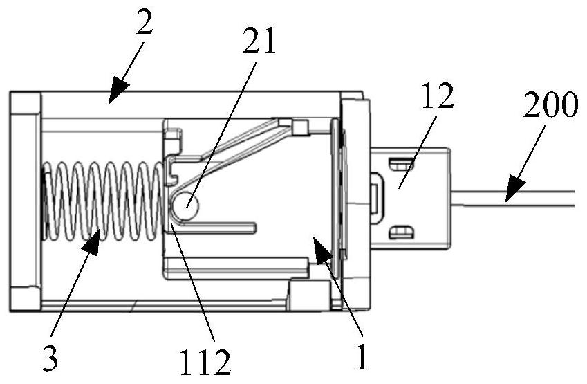 Vehicle door lock switch, interior trim part assembly and vehicle