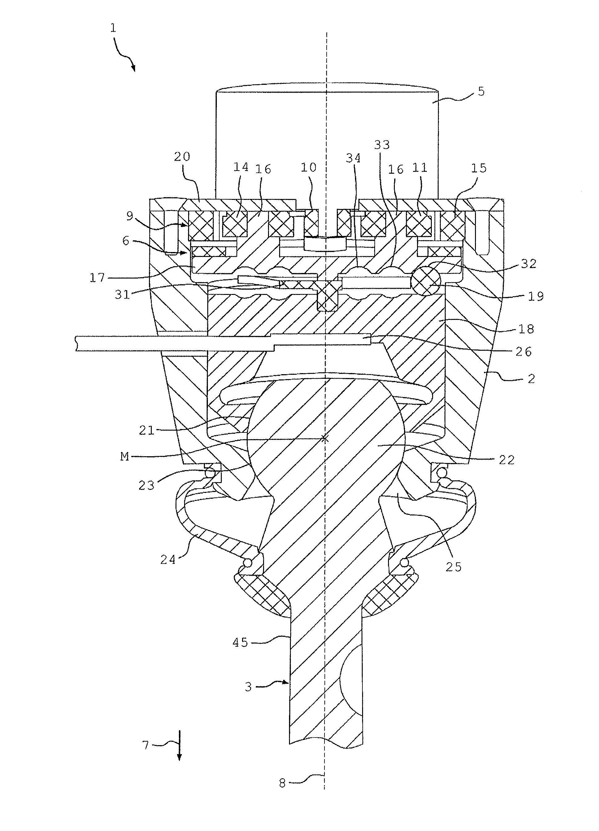 Ball and socket joint for a vehicle