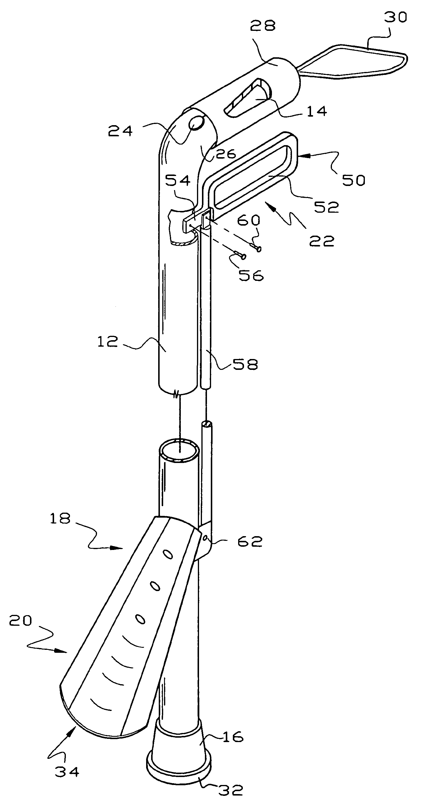 Walking support having shoehorn/gripper and magnet accessories