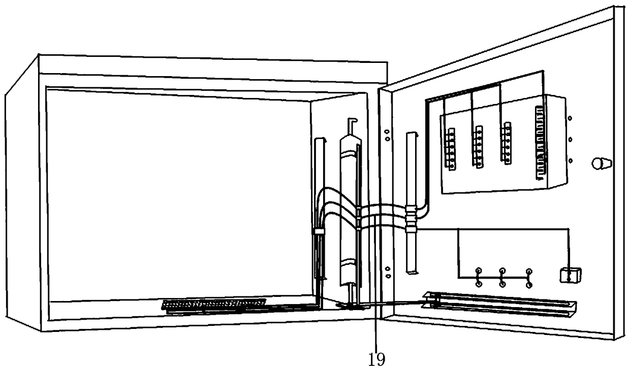 Door shaft line-through frame with limit function of high-voltage switch cabinet