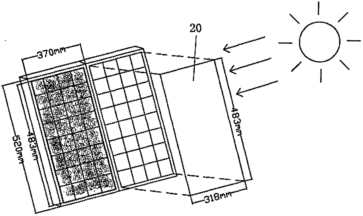 Dust-fall testing device and experimental method for measuring influence of accumulated dust on power generation efficiency