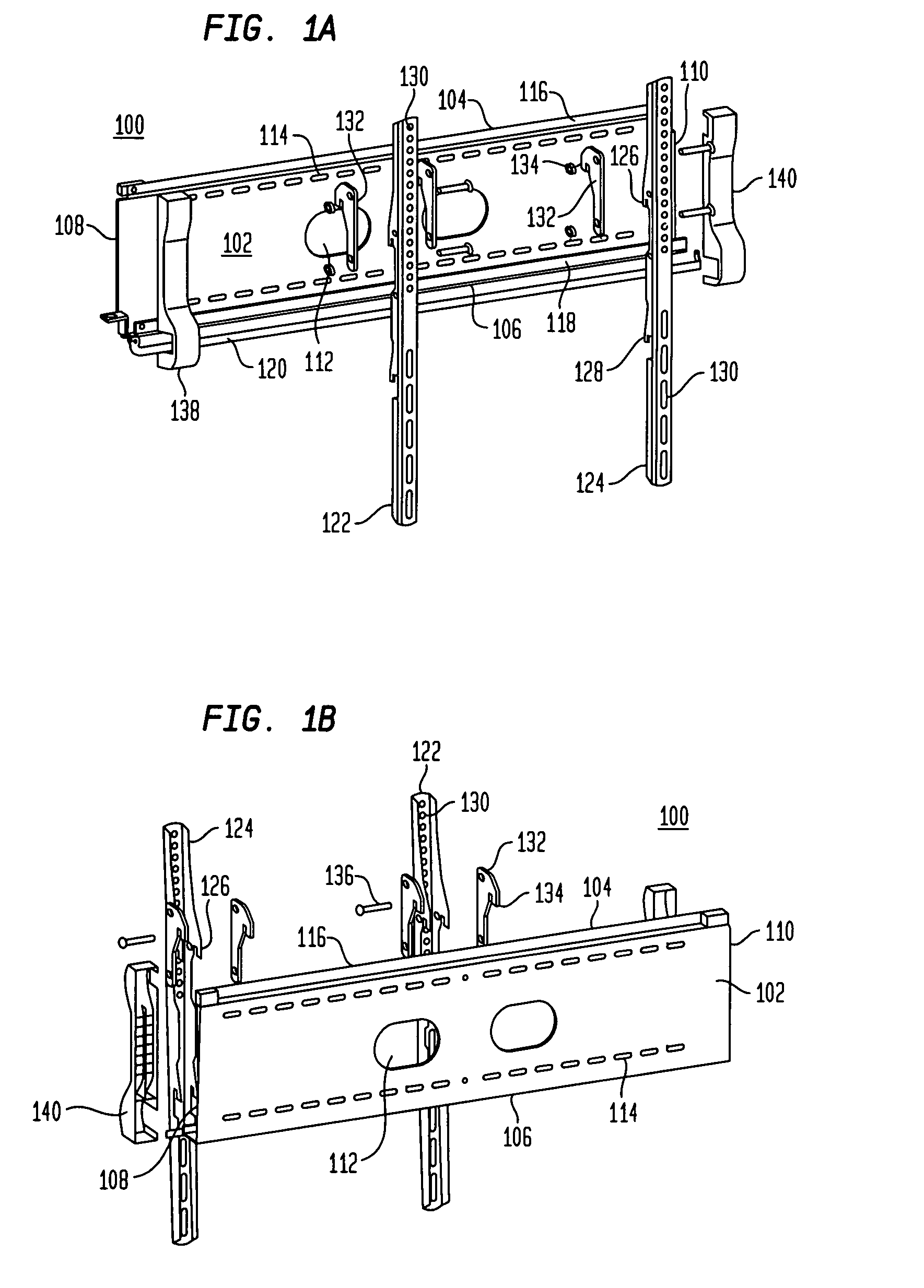 Flat panel display mounting system