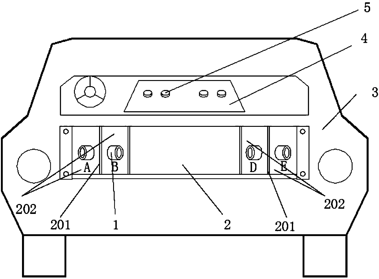 Vehicle-mounted laser-guiding road blockage device for freeway accident site