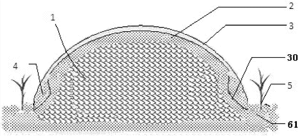 Mulching film covering method for farmland ridge-and-furrow rainwater-harvested planting