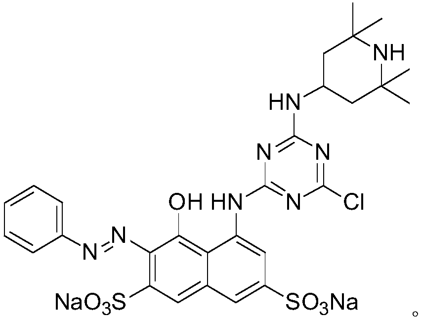 Red sunproof K-type active dye and preparation method thereof