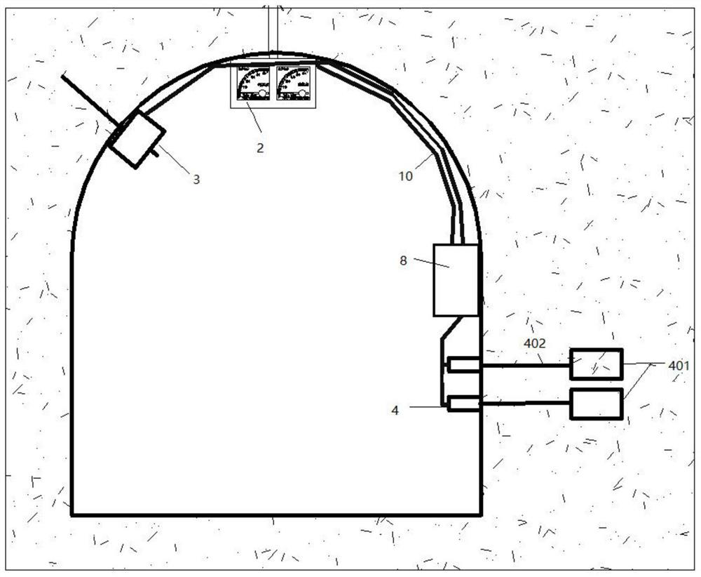 A dynamic monitoring and crushing control system for mine optical fiber roof