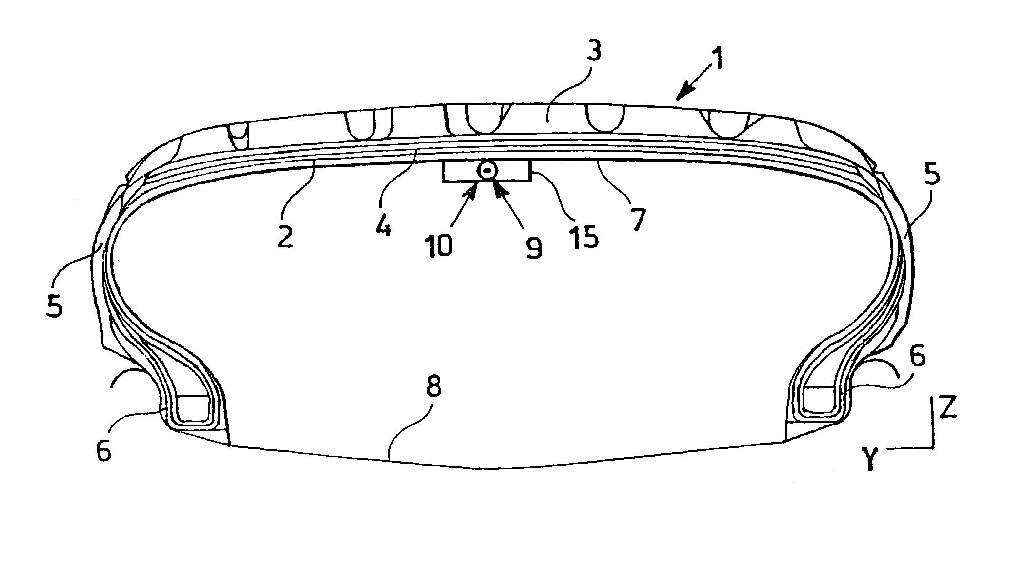 Vehicle tire and system for generating electrical energy in the tire