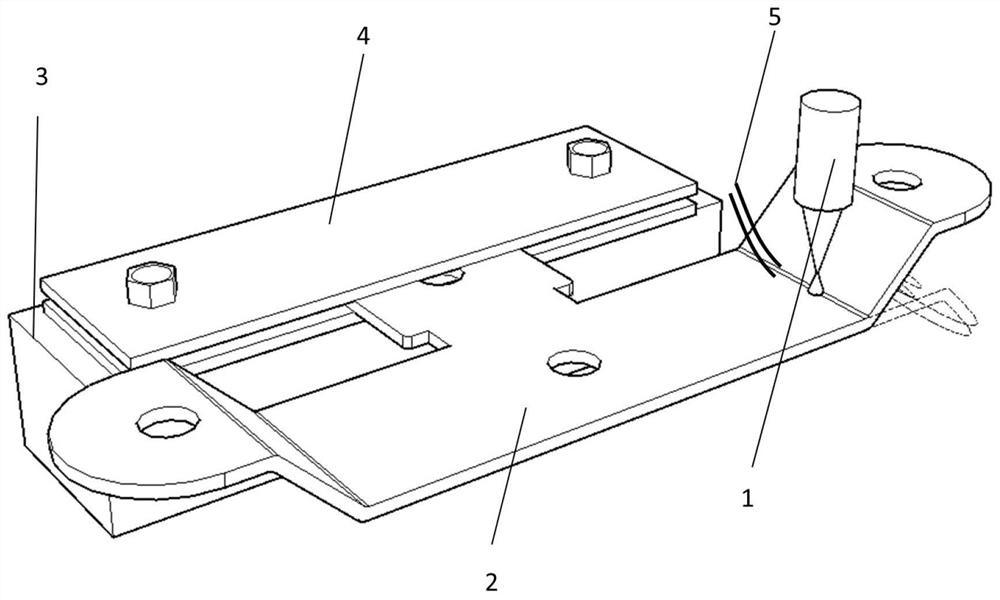 Laser bending forming method for knife switch knife holder