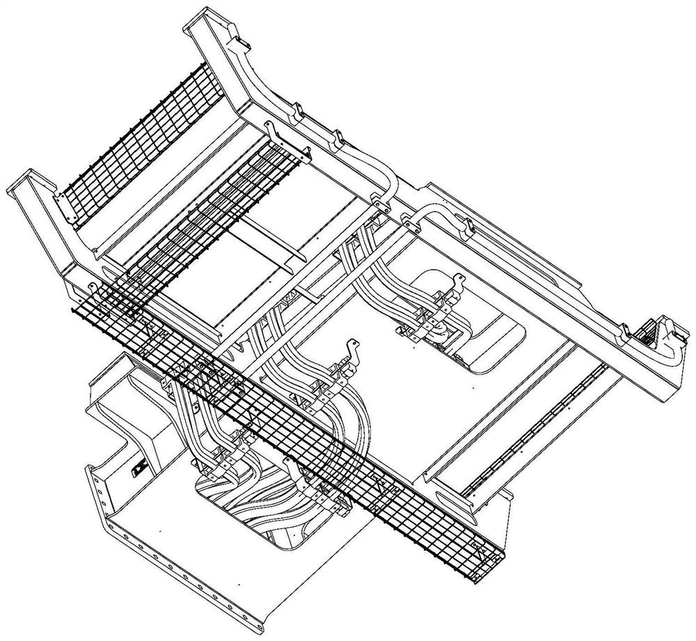 Rear frame assembly of a wind power generating set