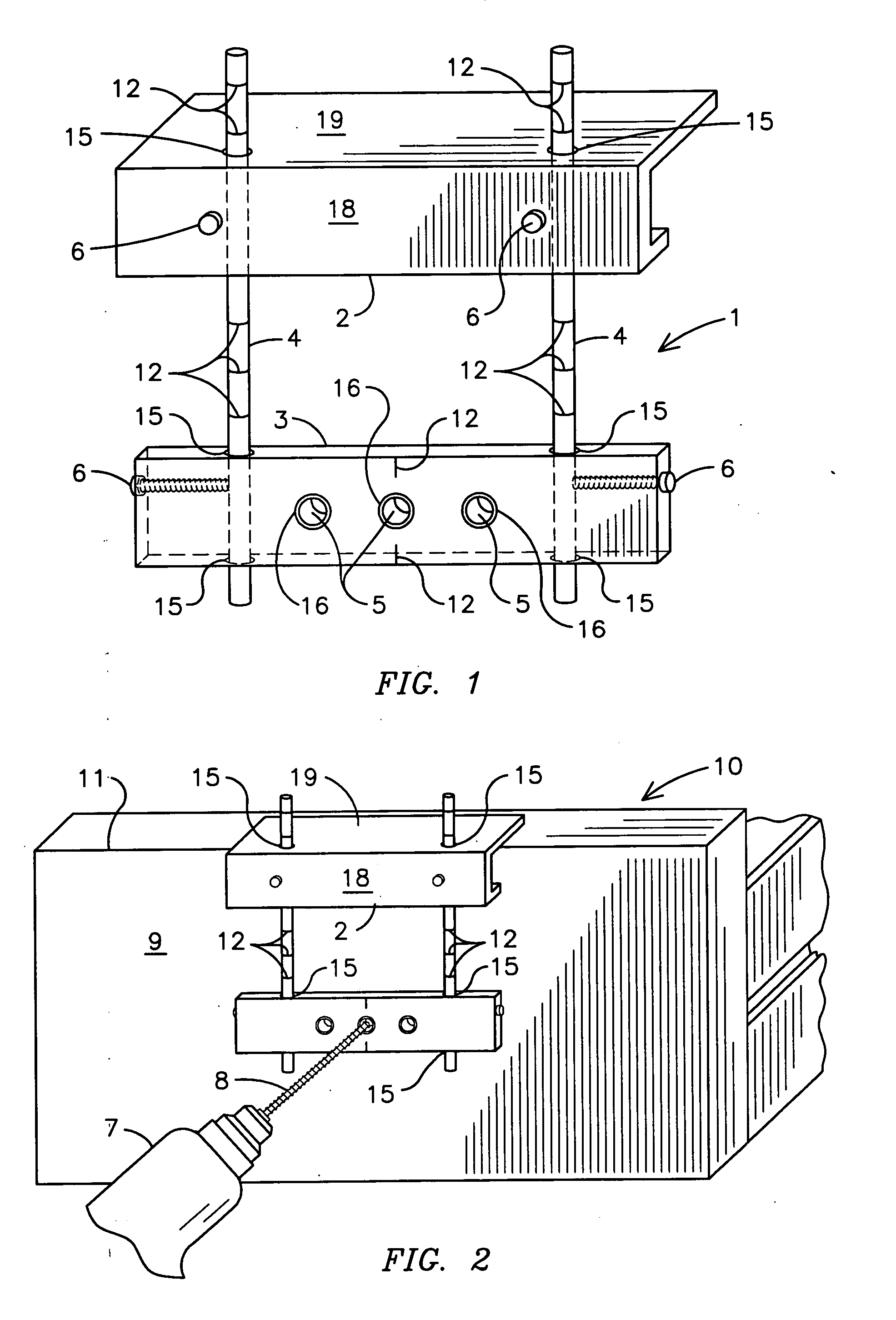 Drawer know pull measuring jig