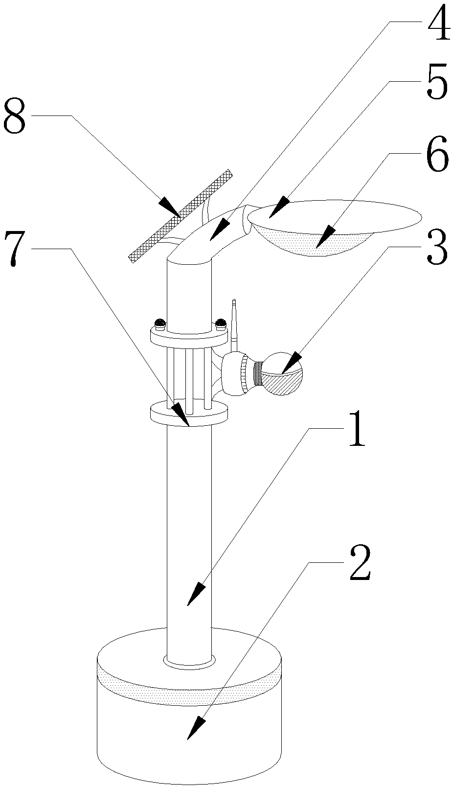 Internet-of-Things street lamp monitoring device with convenient heat dissipation function