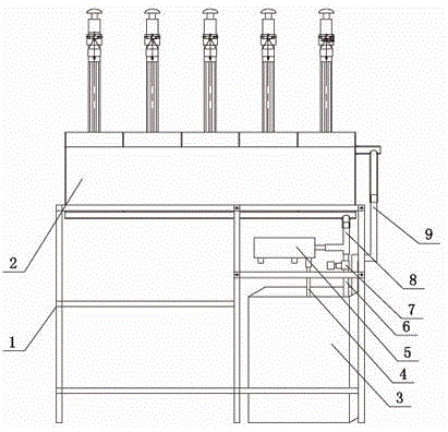 Equipment for preventing metal piece from adhering welding spatters