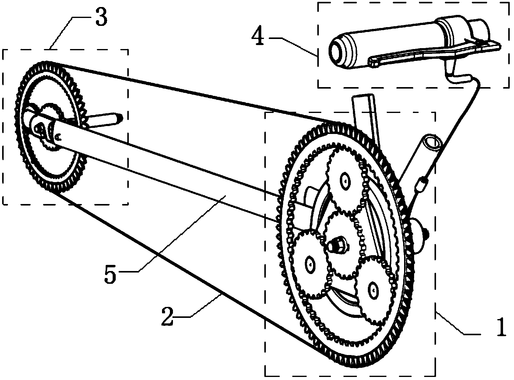 Novel linear speed change device for bicycle