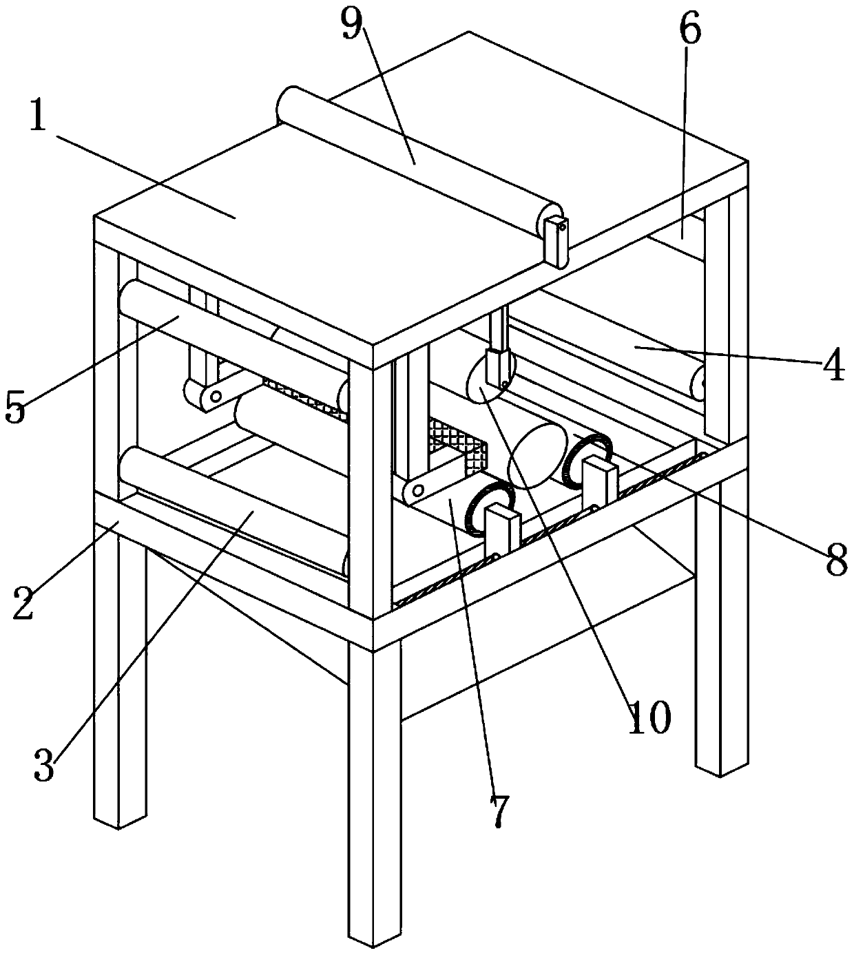 Fixing and rust-removing equipment for steel tubes of different tube diameters