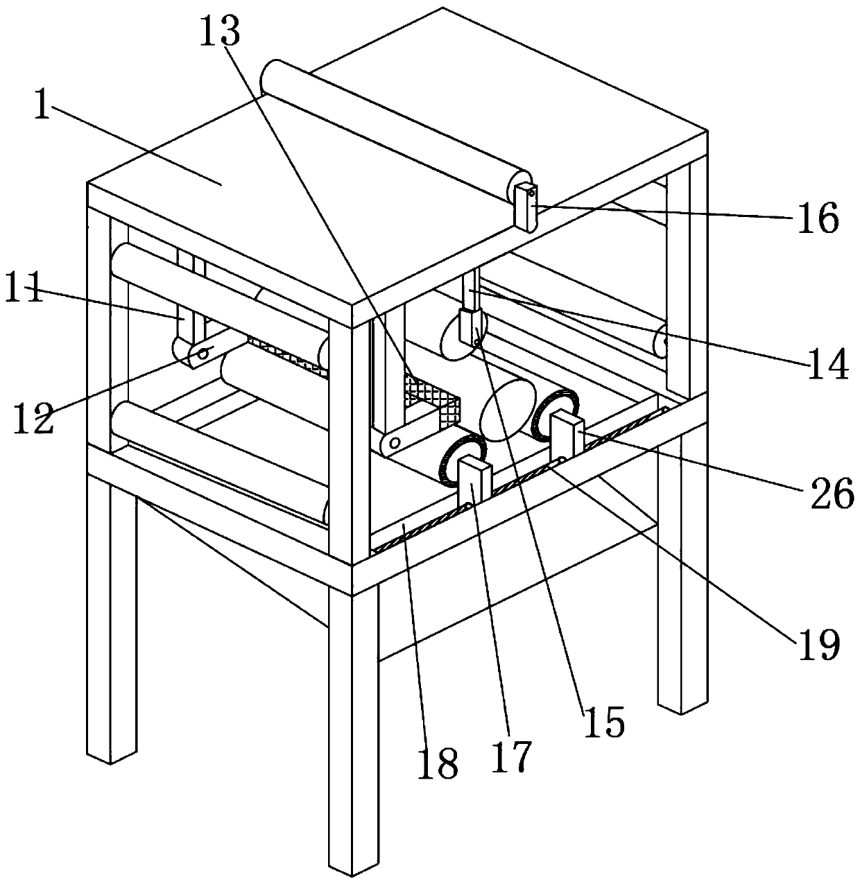 Fixing and rust-removing equipment for steel tubes of different tube diameters