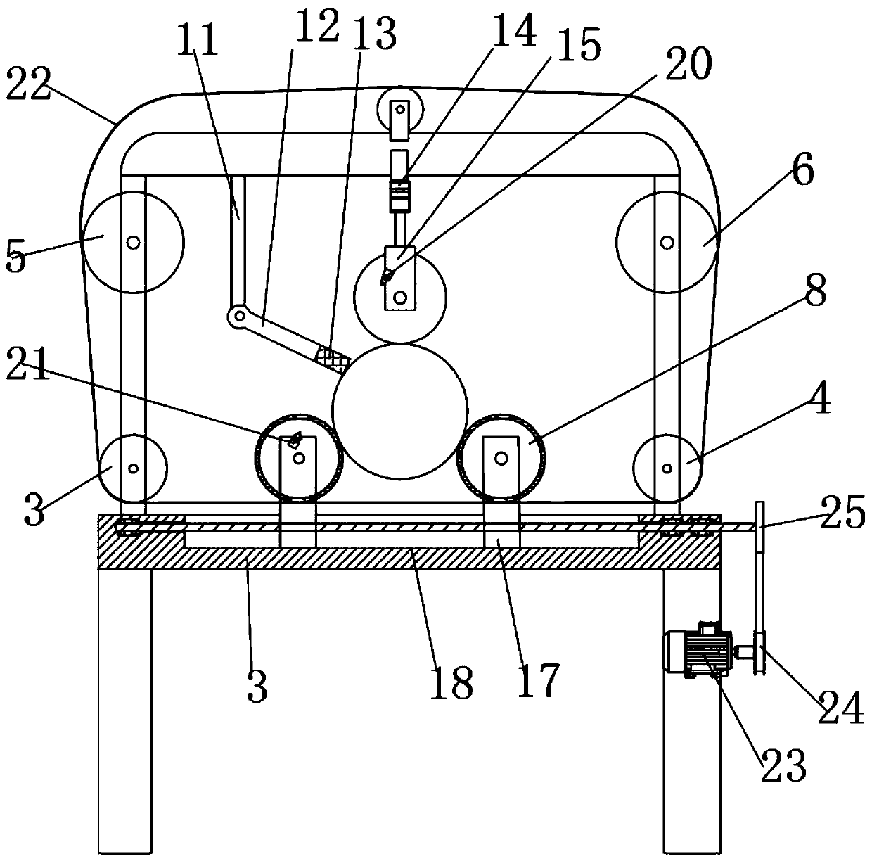 Fixing and rust-removing equipment for steel tubes of different tube diameters