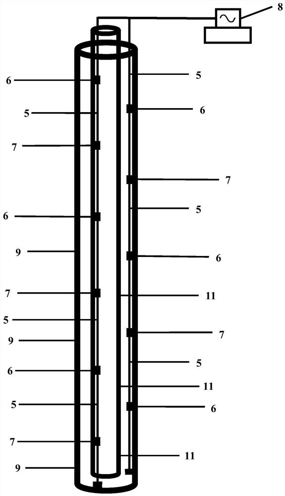 Underground fluid identification device based on distributed optical fiber sensing technology and measurement method