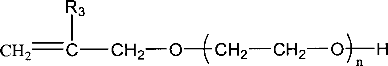 Polycarboxylate water reducing agent by using water as solvent and preparation method thereof