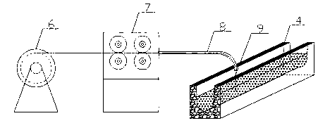 Continuous casting and rolling and boronizing method and device of conductive aluminium alloy rod