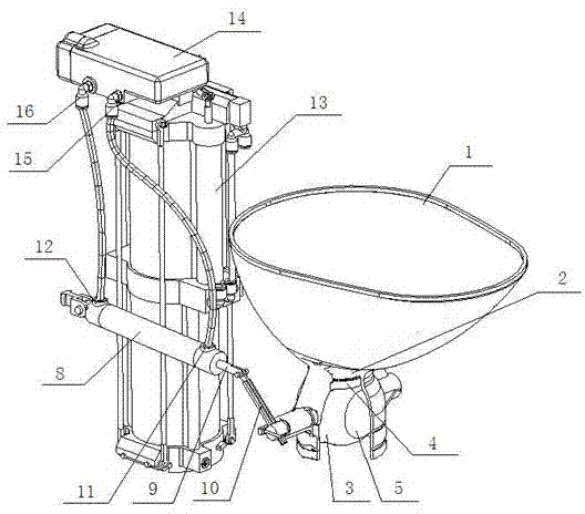 Direct discharging sealing system of closestool