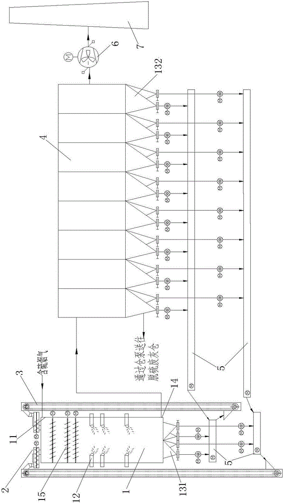 Flue gas desulphurization system suitable for downstream spraying semi-dry method