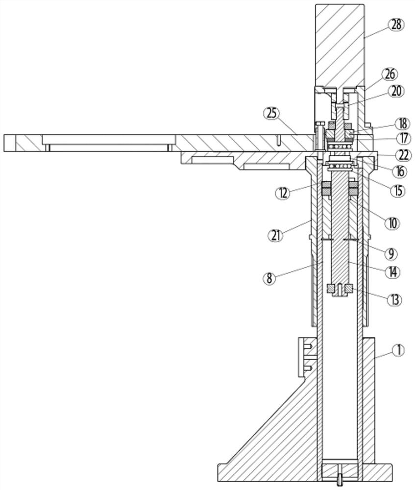 Rotation and lifting transmission mechanism of hosiery machine