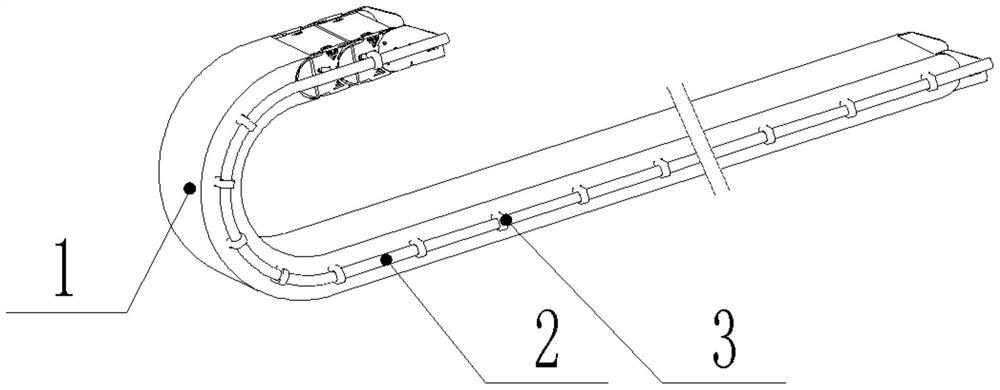 Optical fiber external structure of laser cutting machine