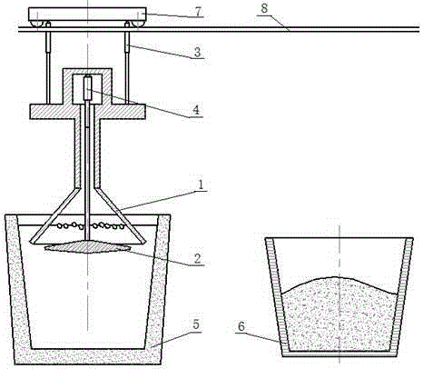 Molten metal scum quick removal device and operation method