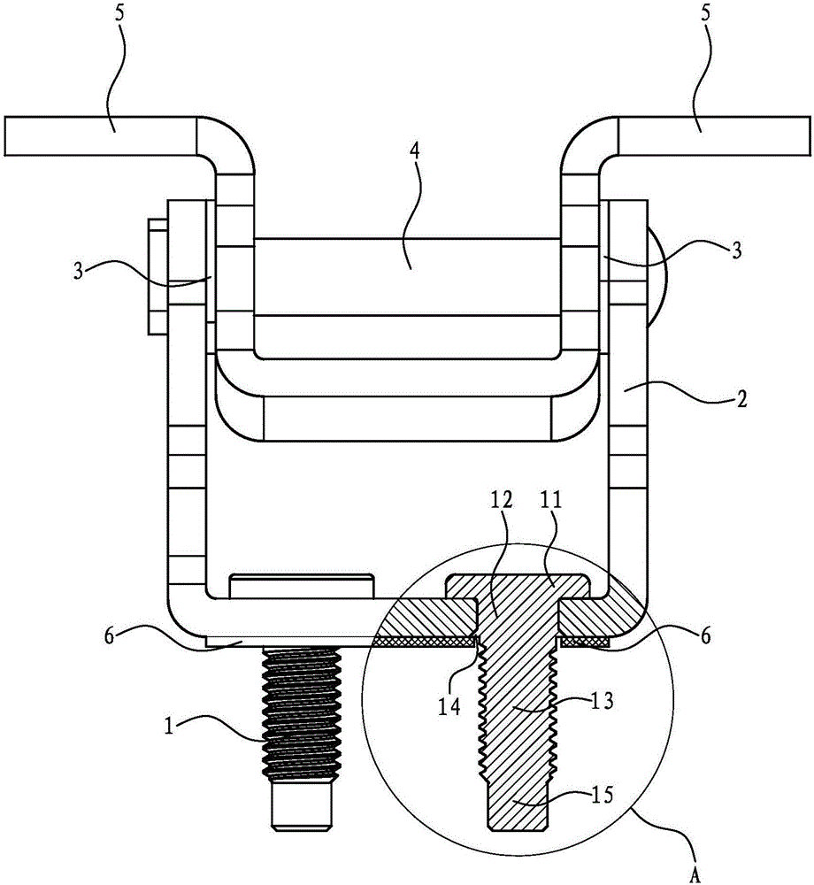 Waterproof and anti-rotation tail door hinge and riveting method