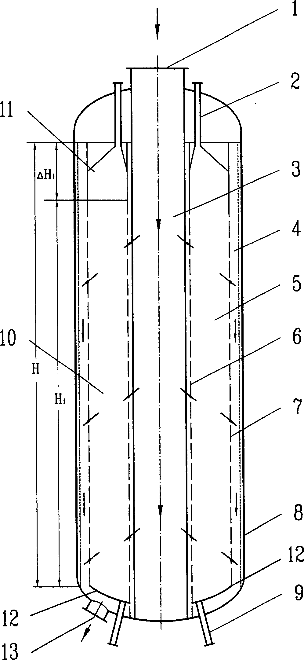 Continuous catalytic reforming reactor