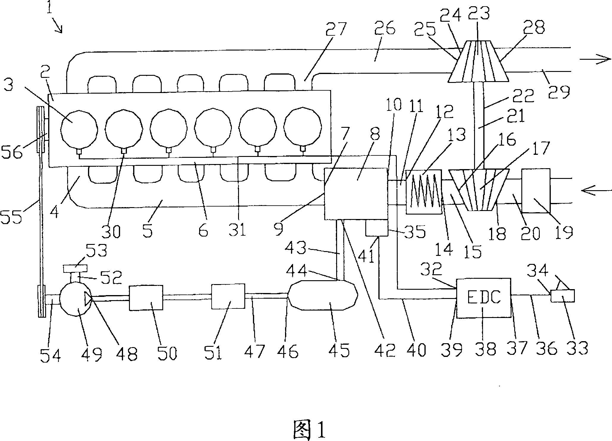 Fresh gas supply device for a turbocharged piston internal combustion engine