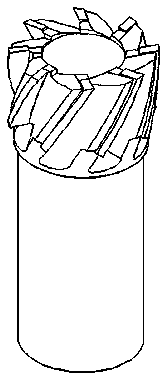 A finish-milling high-precision guide-surface welding type cemented carbide spiral end mill