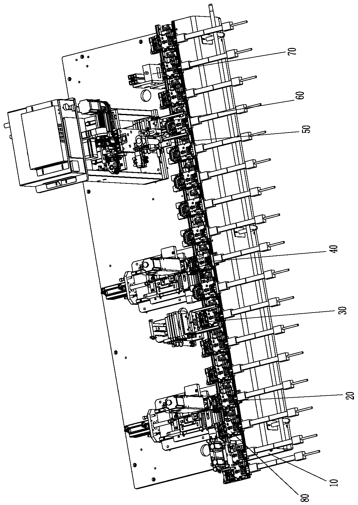 Automatic overturning, welding and dispensing machine and automatic overturning, welding and dispensing process