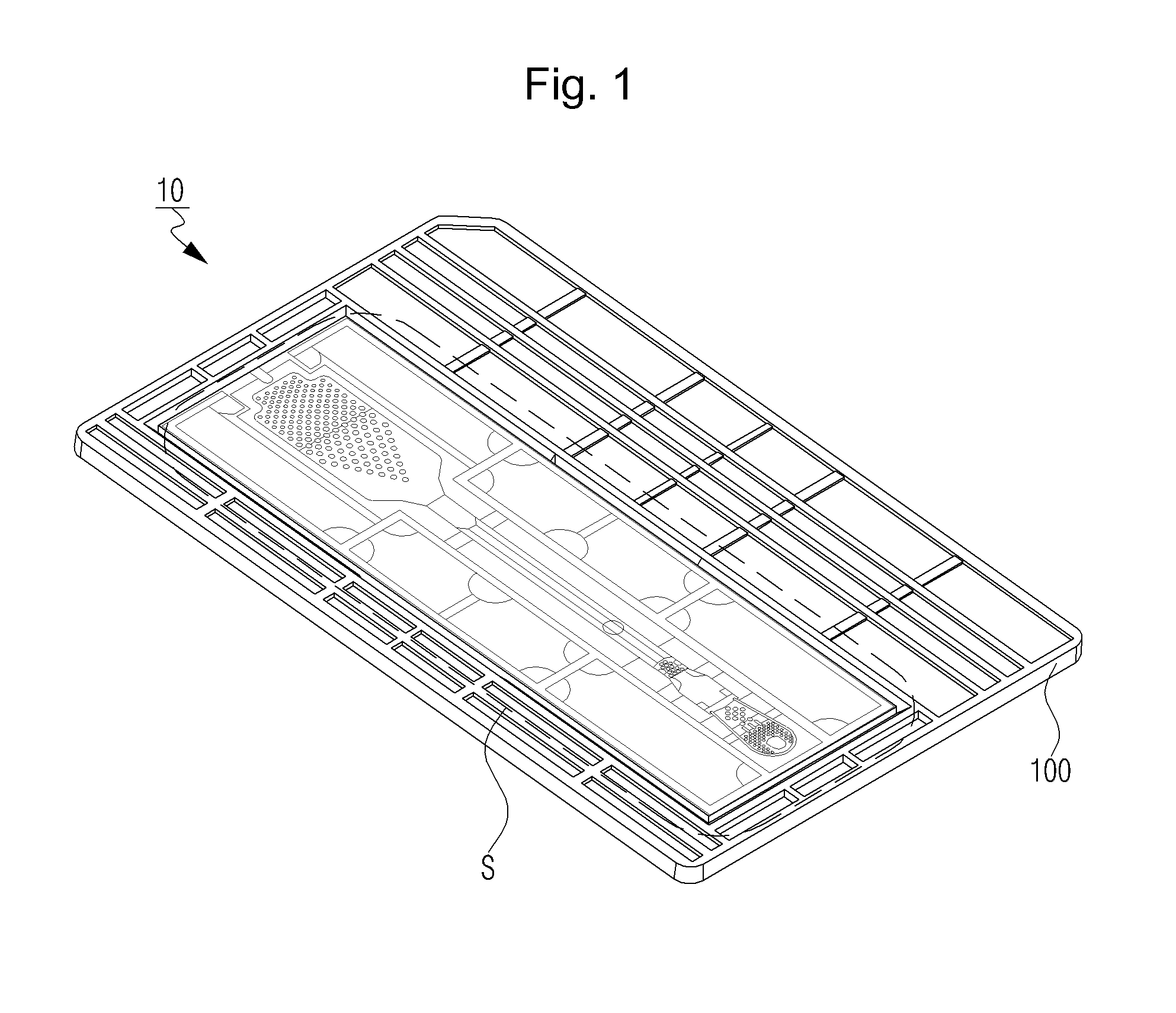 Chip for analyzing fluids being moved without an outside power source