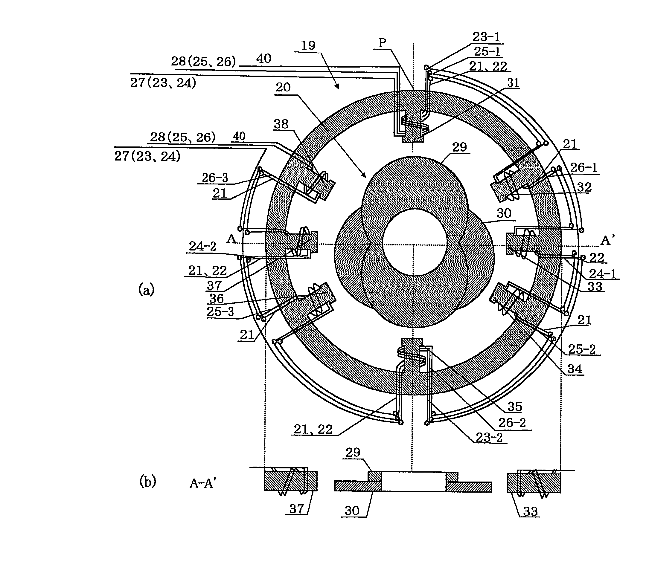 Variable-reluctance resolver and rotational angle sensor using same