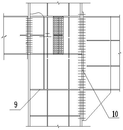 Main steel frame node device of tower type supercritical boiler and connecting method