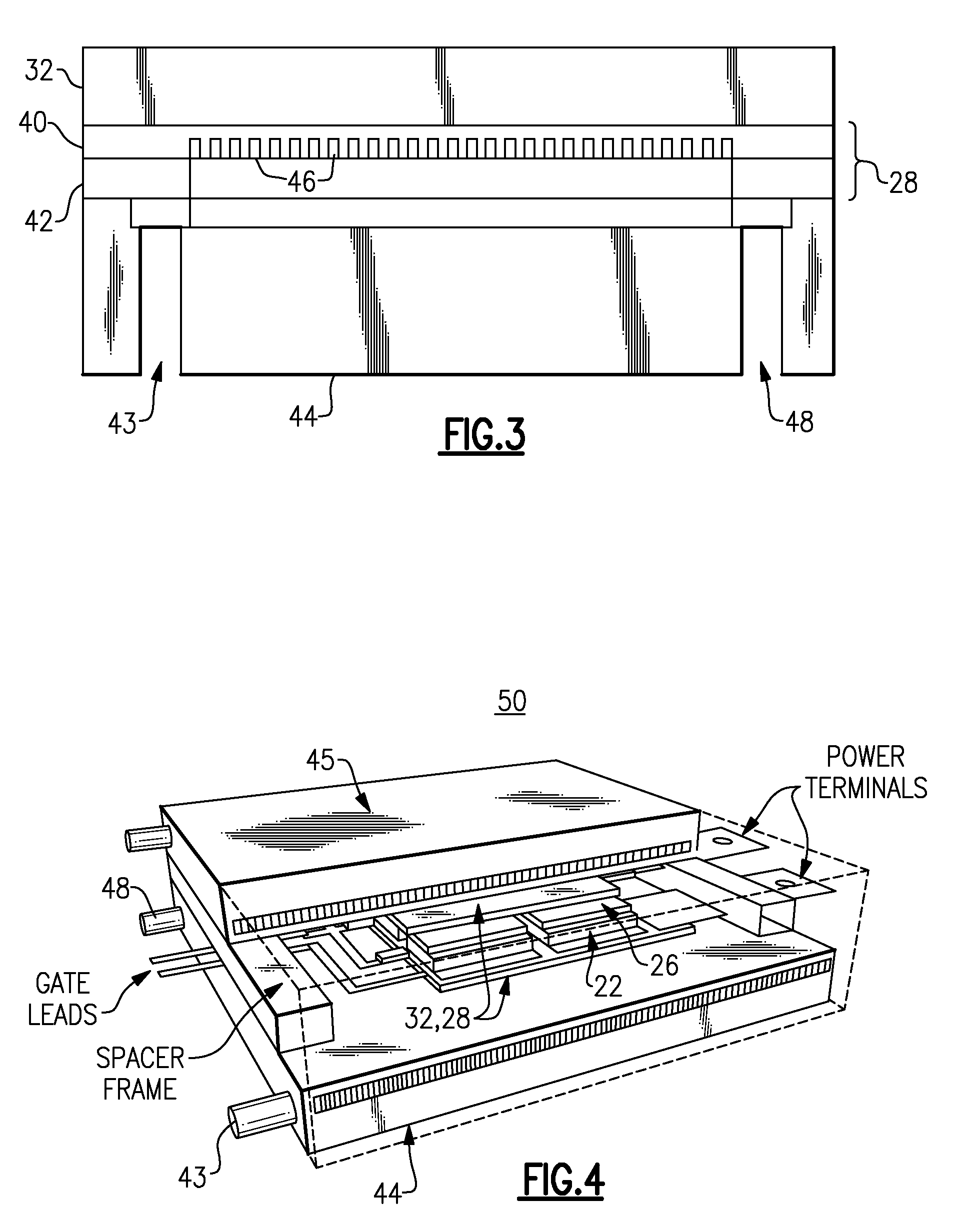 Double side cooled power module with power overlay