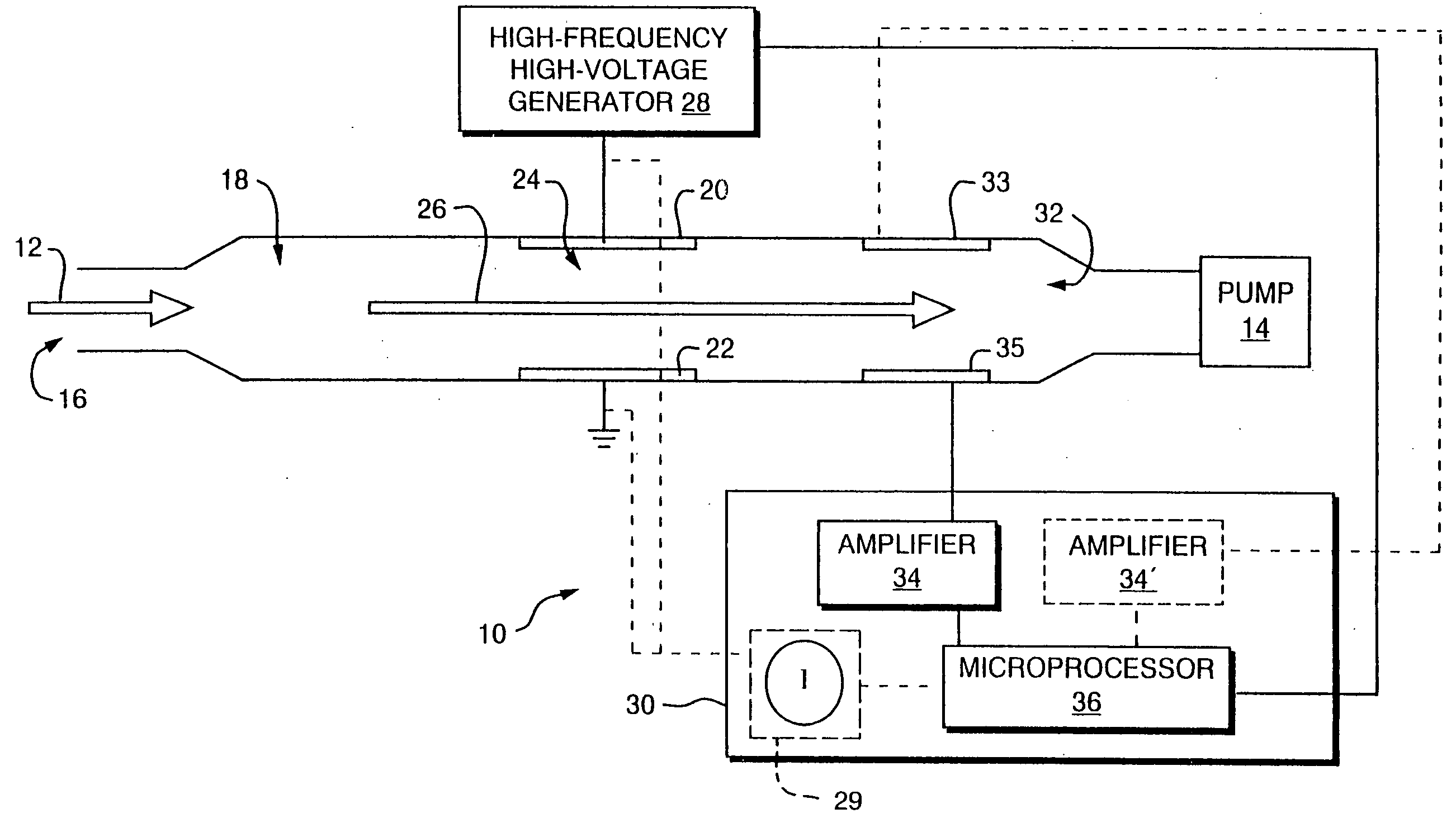 Micromachined field asymmetric ion mobility filter and detection system