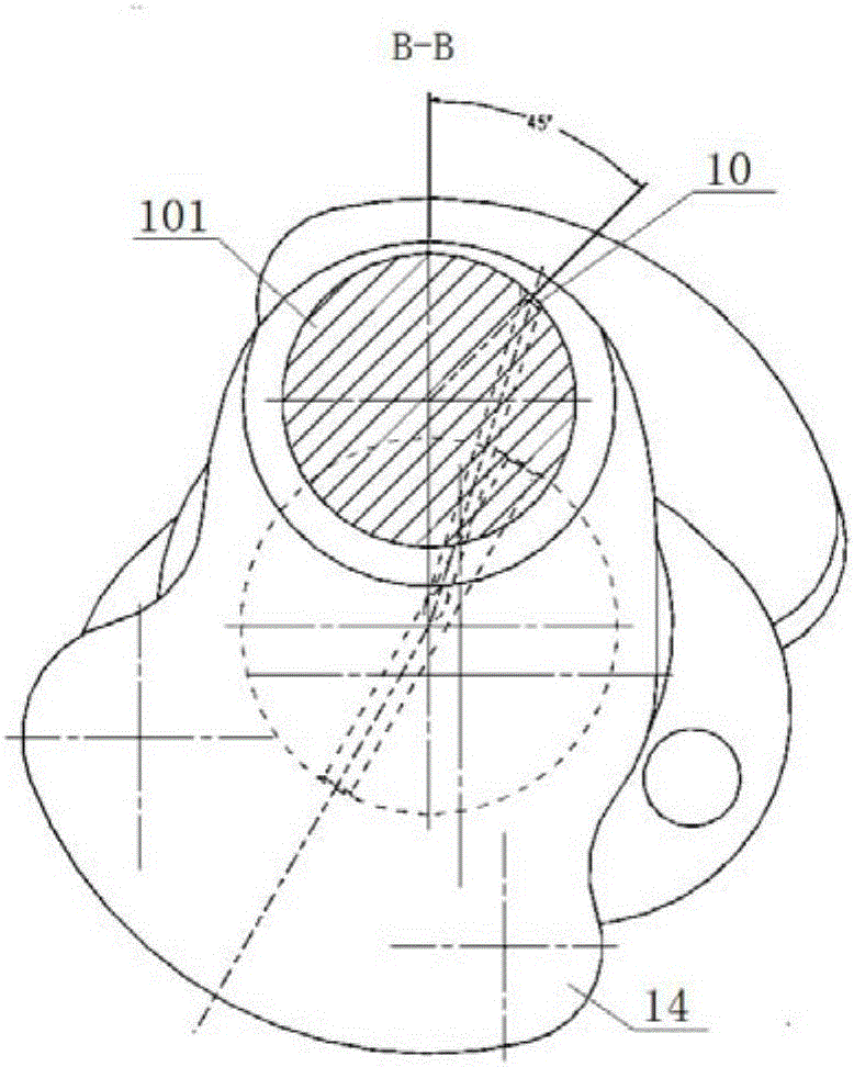 Crankshaft structure of V-shaped six-cylinder engine