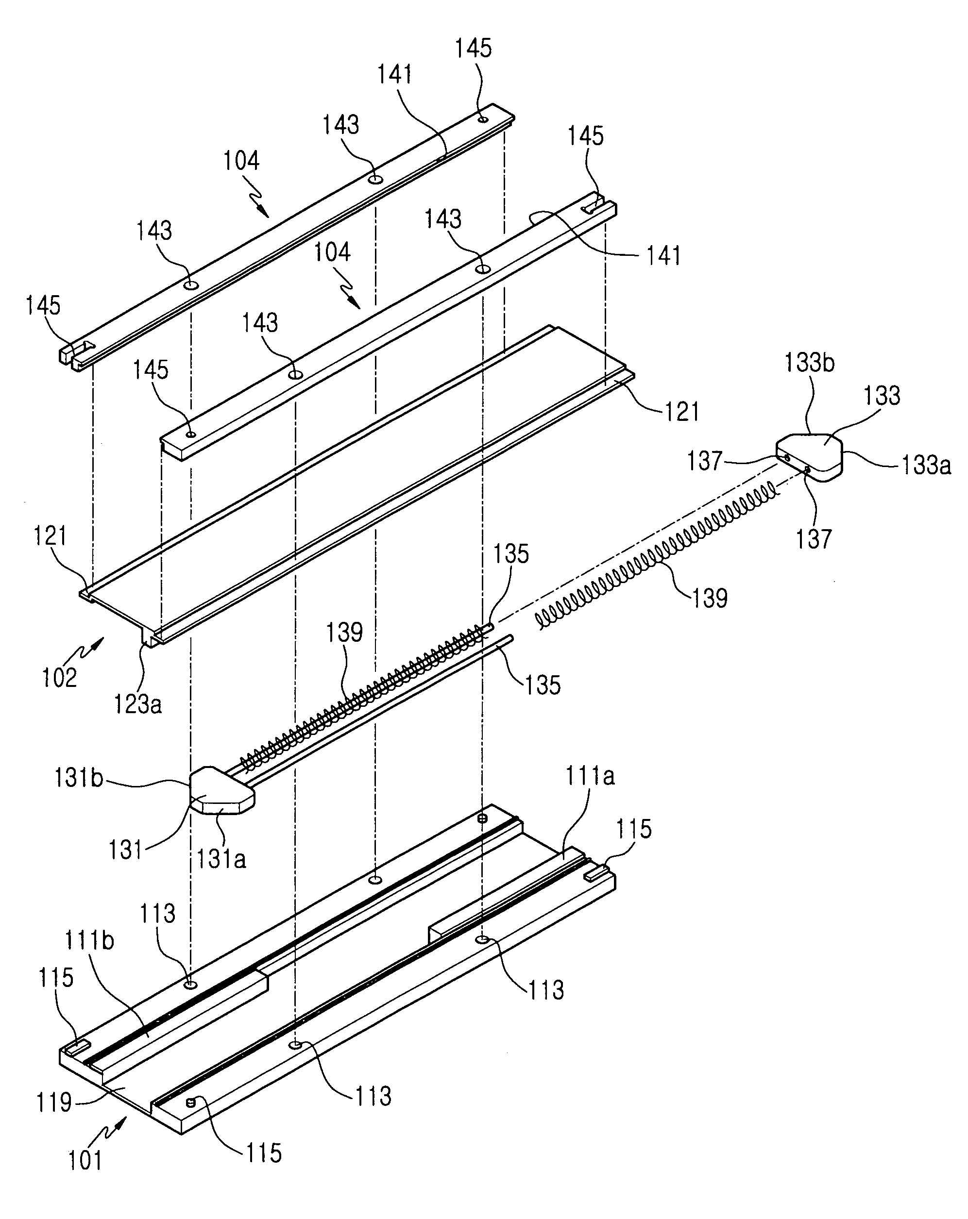 Sliding module for portable terminal